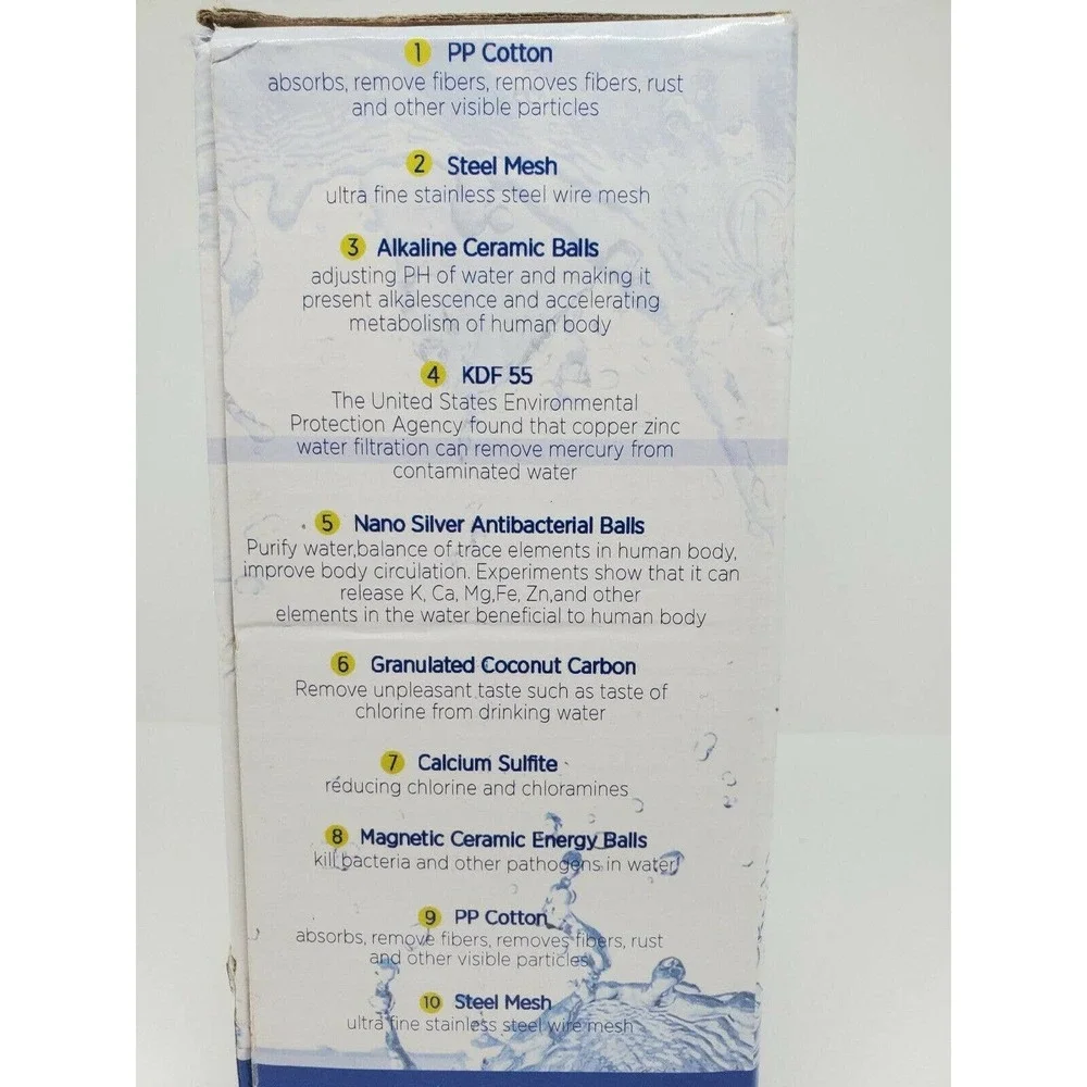 10 stage Universal Shower water filter bigar new
